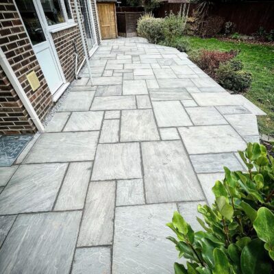 Stunning porcelain garden patio